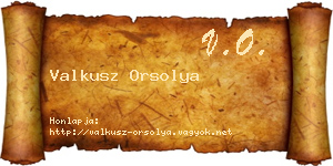 Valkusz Orsolya névjegykártya